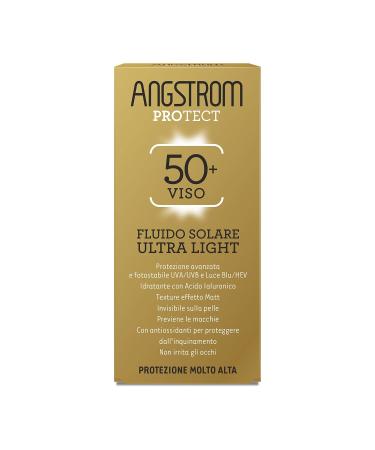 Buy Angstrom Protect Sun Fluid Ultra Light Face SPF 50+ | UVA/UVB & Blue Light Protection with Hyaluronic Acid - 40 ml - Buy Online on GoSupps.com