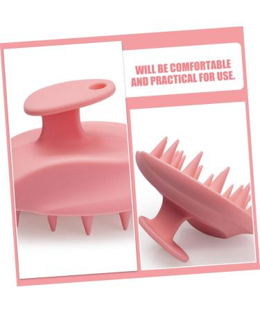 Orfofe Silicone Massage & Shampoo Brush - Pet Brush & Scalp Care Comb for Small Hair - Pink Pebble Gel - Buy Online on GoSupps.com