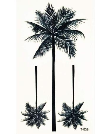 ONCEX Mini 3 Sheets Coconut Tree Temporary Tattoo - Waterproof Island Summer Beach Stickers for Men and Women - Buy Online on GoSupps.com