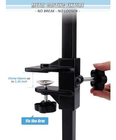 Kalolary Pet Grooming Arm with Clamp | Adjustable 33 Inch Height | No Sit Haunch Holder | Dog Grooming Loop Noose | Ideal for Medium & Small Dogs - Buy Online on GoSupps.com