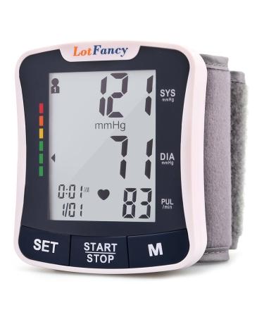 LotFancy Wrist Blood Pressure Monitor, BP Cuff (5.3-8.5), 2 Users, 120 Memory, Automatic Digital Blood Pressure Machine, Home BP Gauge for Irregular Heartbeat Detection