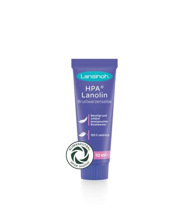 Lansinoh hpa lanolin nipple ointment 10 ml - 100% naturally - calms and protects stressed nipples - climate -neutral 10940 colorless hpa 10 ml climate neutral