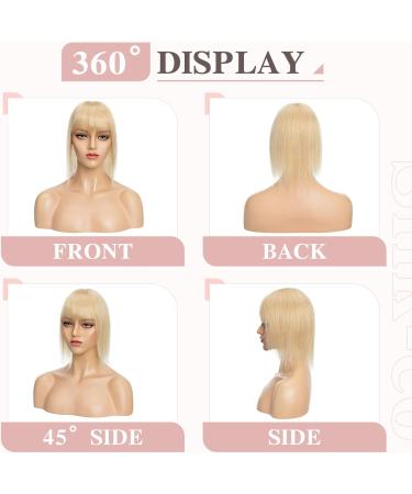 Silk-co Clip in Crown Hair Toppers For Thinning Hair Women Real Hair Topper With Fringe 150% Demsity Human Hair Extensions 18inch #24 Natural Blonde 18 Inch #24 Natural Blonde - Buy Online on GoSupps.com