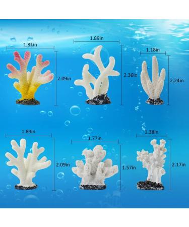 Ctpeng 12 Pieces Small Artificial Coral Decoration - White Resin Coral Reef Decor for Aquariums - Ideal Aquatic Decor for International Shipping - Buy Online on GoSupps.com