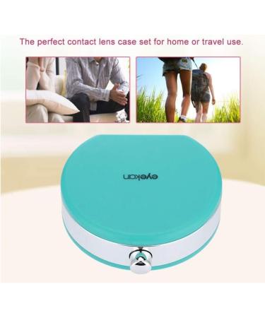 Anggrek Contact Lens Container Set | Portable Glasses Case with Mirror & Soaked Storage | Travel-Friendly Green Contact Lenses Accessories - Buy Online on GoSupps.com