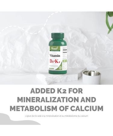 VORST Vitamin D3 + Vitamin K2 (1000 IU Vitamin D + 120mcg Vitamin K) 120 Vegan Capsules | Essential Supplement for Healthy Bones & Teeth | Powder Pills | Alternative to Drops Gummies & Sprays | 3 Bottles 3 count (Pack of 120) - Buy Online on GoSupps.com
