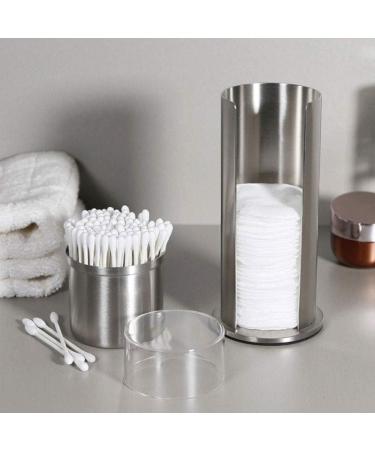 Stainless Steel Makeup Storage Organizer Box for Cotton Pads & Swabs - Desktop Cosmetic Holder | International Shipping Available - Buy Online on GoSupps.com