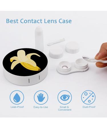 Banana Round Case For Contact Lens Kit Storage Box with Mirror Printed - Buy Online on GoSupps.com