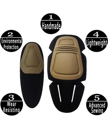 Wallfire Lightweight Tactical Knee Pads - Wear-Resistant Multicam Accessories for Airsoft & Military (Tan) - International Shipping Available - Buy Online on GoSupps.com