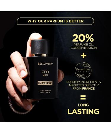 Bell.aa Vita Luxury Ceo Men Intense Eau De Parfum Liquid Perfume With Bergamot Lavender & Orchid|Woody & Musky Long Lasting Edp Fragrance Scent 100 Ml - Buy Online on GoSupps.com