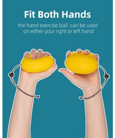 Adjustable Wrist Strap Stress Ball for Hand Therapy - Ideal for Adults, Seniors, Arthritis, Carpal Tunnel - Strength Training Hand Exerciser - Buy Online on GoSupps.com