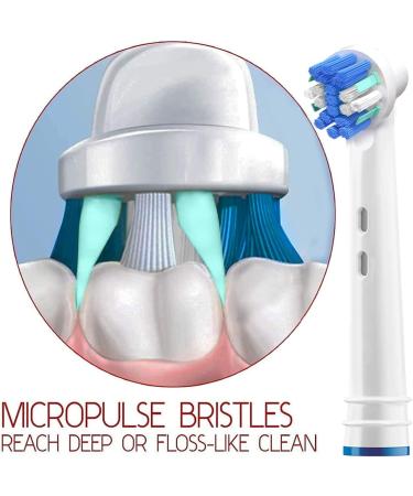 Oral B Compatible Flossing Toothbrush Replacement Brush Heads - Pack of 12, Fits Oral-B 7000, Pro 1000, Action - 4 Count (Pack of 3) - Buy Online on GoSupps.com