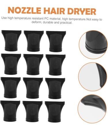 BIUDECO 12pcs Hair Dryer Air Collector Hairdressing Tool Hair Styling Nozzle Diffuser Hairdryer Black - Buy Online on GoSupps.com