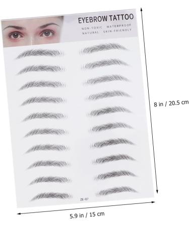  HONMEET 2Pcs Eyebrow Stickers 3d Eyebrow Stencils Makeup Eyebrow Grooming Shaping Eyebrow Stickers False Eyebrow Female Eyebrow Size Model - Buy Online on GoSupps.com