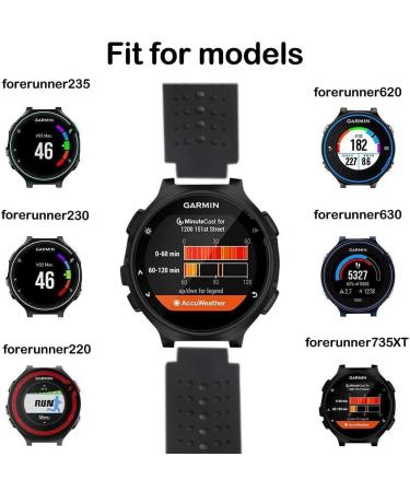 Adjustable Silicone Replacement Band for Garmin Forerunner 235 & Approach S20/S5/S6 - Black - Buy Online on GoSupps.com