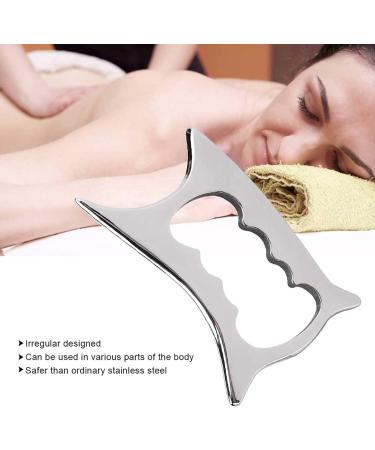 Verdant Touch Acupuncture Scraper - 304 Stainless Steel Gua Sha Board for Body Massage & Health Care - 15cm Long - Buy Online on GoSupps.com