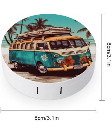 Buy Portable Old Bus Contact Lens Case with Surfboard - Travel-Friendly Storage Box - Buy Online on GoSupps.com