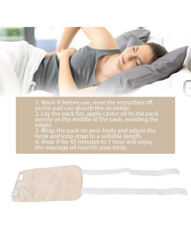 HEEPDD Sleep Castor Oil Pack - Portable Ergonomic Wrap for Lymphatic Drainage & Liver Detoxification | Reusable Adjustable Compress (Khaki) - Buy Online on GoSupps.com