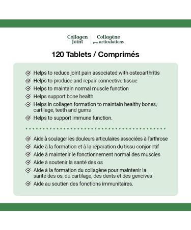 Nature's Bounty Collagen Joint with Calcium & Vitamin C Helps to reduce joint pain associated with osteoarthritis 120 Tablets - Buy Online on GoSupps.com