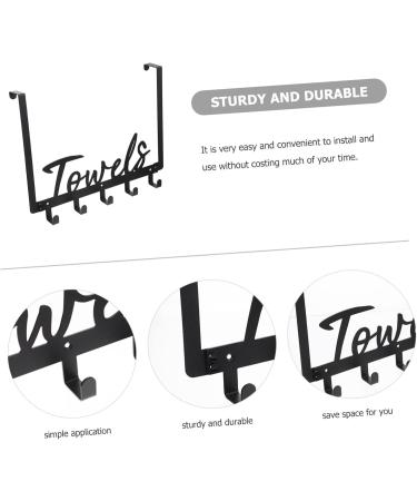 GLEAVI 1 Set Home Rear for of Hanger Punch- Clothing Door Over Iron Punch Towel The Rack Hook 37.5x26.3x4.5cm Black - Buy Online on GoSupps.com