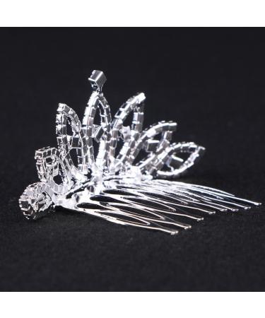 Lurrose Princess Crown Comb Mini crown hair comb small tiara comb for Flower Girls Wedding Bride Prom Birthday Party - Buy Online on GoSupps.com