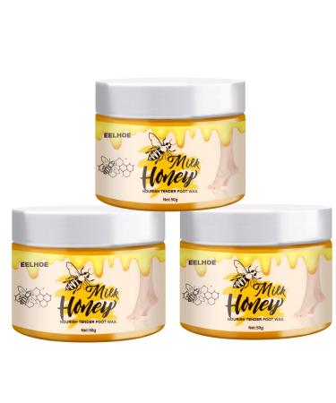 Foot Repair Moisturizer, Honey Milk Wax Foot Cream, Cracked Heel Repair Cream, Deep Moisturizer with Natural Plant Essence, Red