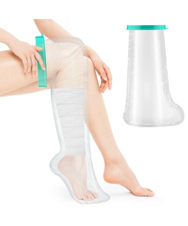 Shower protection is long plaster protection waterproof leg extra -reduced waterproof leg protection reusable elastic shower legs protection for wounds and associations during bathing dry 100cm
