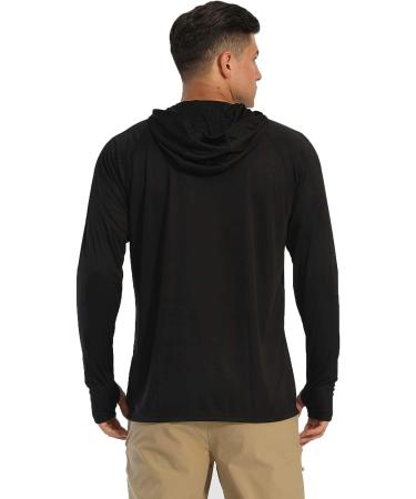 MAGCOMSEN Men's Hooded UPF 50+ Sun Protection Long Sleeve Fishing Shirt - Black XL - Buy Online on GoSupps.com