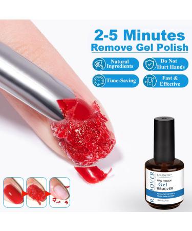 Gel Nail Polish Remover Set 2pcs + Roller Ball Cuticle Oil for Healthy Nails | International Shipping Available - Buy Online on GoSupps.com