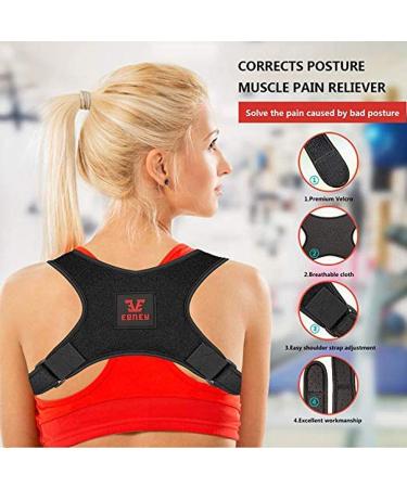 Adjustable Posture Corrector for Women and Men - Comfortable Upper Back Brace for Back Support and Pain Relief - Buy Online on GoSupps.com