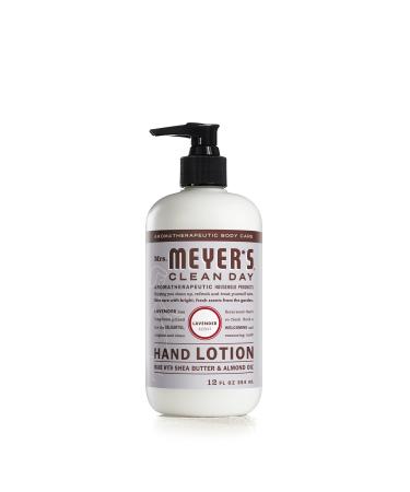 Mrs. Meyer's Hand Lotion for Dry Hands, Non-Greasy Moisturizer Made with Essential Oils, Lavender Scent, 12 oz