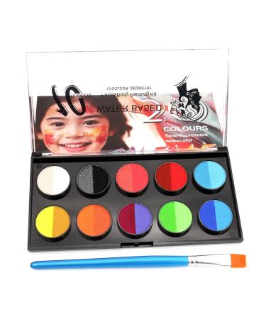 HISUNBEN Body Paint - 30g - Washable - For face and children - Face makeup - For theatre - Carnival - Halloween - Party 10