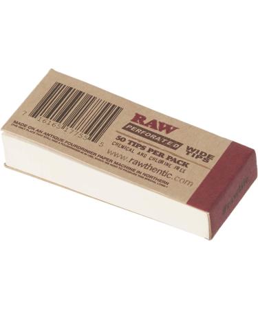 Raw Rolling Papers Perforated Wide Cotton Filter Tips 10 Pack  500 Tips  50 Count (Pack of 10) - Buy Online on GoSupps.com