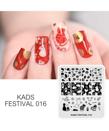 KADS Nail Art Stamping Plates - FE016 | DIY Manicure Templates for Perfect Nail Designs - International Shipping Available - Buy Online on GoSupps.com