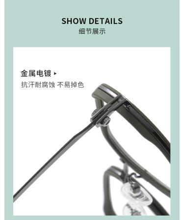 Buy Metal TR90 Square Frame Blue Light Blocking Glasses - Anti UV Ray Computer & Reading Glasses for Men & Women - Gray-Gold 49mm - Buy Online on GoSupps.com