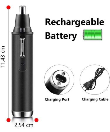 Professional 4 in 1 Nose and Ear Hair Trimmer - Painless Stainless Steel Remover for Men & Women - Waterproof Dual Edge Blades - Buy Online on GoSupps.com