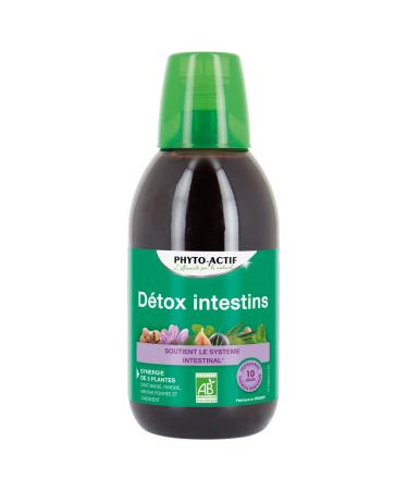 PHYTO-ACTIVE | Intestine Detox Cocktail | Detox Dietary Supplement | Supports the Intestinal System | Promotes Transit & Digestion | Organic Formula | Synergy of 8 Plants | 500ml