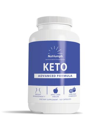 Nutriumph Keto BHB exogenous ketones | Keto Diet Pills | Advanced Ketone Supplement for Women & Men | BHB Salts Apple Cider Vinegar Garcinia Cambogia & Digestive Enzymes - 30 Day Supply