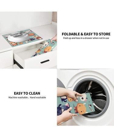 Composite Sponge Microfiber Drying Mat - Cute Animals Design | 18x24 Inch, Foldable & Hangable for Kitchen Draining Rack - Absorbent for Baby Bottles, Coffee Pads - Buy Online on GoSupps.com