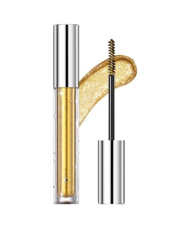 2 Piece Glitter Mascara Long Lasting Smudge Resistant Shimmer Eyelash Mascara for Girls | Waterproof Space Broken Diamond Eye Makeup Mascara For Weddings