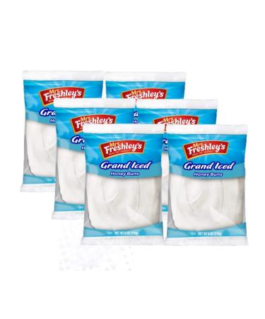 Mrs. Freshley's Grand White Iced Honey Buns  Individually Packaged  6 oz.  Pack of 12 - Buy Online on GoSupps.com