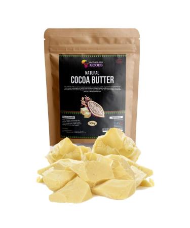 MOTHERLAND GOODS Natural Cocoa Butter Chunks – 8 Oz Unrefined Raw Body Butter – Perfect for DIY and Craft Projects – Organic Butter Keep Scars Away – Premium Raw Butter From Ghana, West Africa (8 oz) 8 Ounce (Pack of 1)