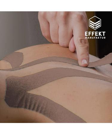 Effect Manufacture - (16ft x 2in) Roll - Kinesiology Tape - Kinesiotapes Waterproof & Elastic for Sports - Kinesiotape Physio Tape (Beige) 1 Roll Beige - Buy Online on GoSupps.com