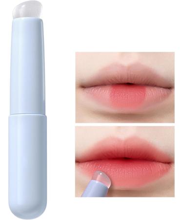 Silicone Lip Brush Soft Silicone Angled Round Head Lip Brushes Silicone Lip Applicator Reusable Lip Scrub Brush for Lipstick Lip Gloss Lip Balm Portable Multi Function Lipstick Applicator blue - Buy Online on GoSupps.com