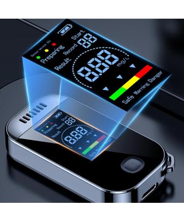 hoaker Digital Alcohol Tester Professional Breathalyzer with LCD Display USB Rechargeable Electronic Alcohol Tester Keychain - Buy Online on GoSupps.com