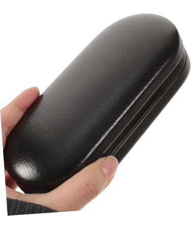 UTHCLO Double Layer Glasses Case - Portable Organizer Hard Glasses Holder Travel-Friendly Black PU Leather 16x7x5.5cm - Buy Online on GoSupps.com