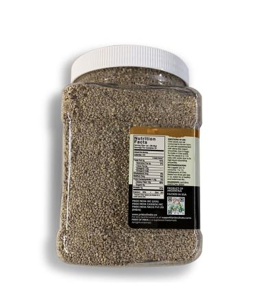 Pride Of India - Whole White Chia Seeds Raw Natural - 1.5 Pound (24 Oz) Jar with 24+ Servings - Omega-3 & Calcium Superfood - Great in smoothies  yogurt  baking  cereal  cookies  breakfast and more Whole White Chia Seeds R - Buy Online on GoSupps.com