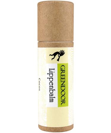Greenendoor lip balm Cocos natural lip care pen plastic-free natural cosmetics with organic jojoba oil nature lip balm coconut lip-balm care & protection against dry lips cocos 1 piece (1 Pack)