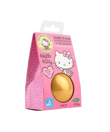 Take Care Hello Kitty bathing balls foaming with medallion surprise bath balls peach gold colors children junior vegan 170 g