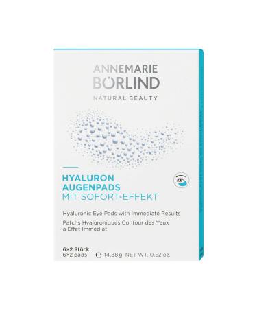 ANNEMARIE B RLIND   HYALURONIC EYE PADS with Immediate Results   moisturizing  refreshing and cooling eye care  vegan  6 x 2 Pads  0.52 Oz.